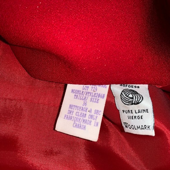 Femme Carrier 3/4 red summer wool blazer/jacket - Picture 6 of 6